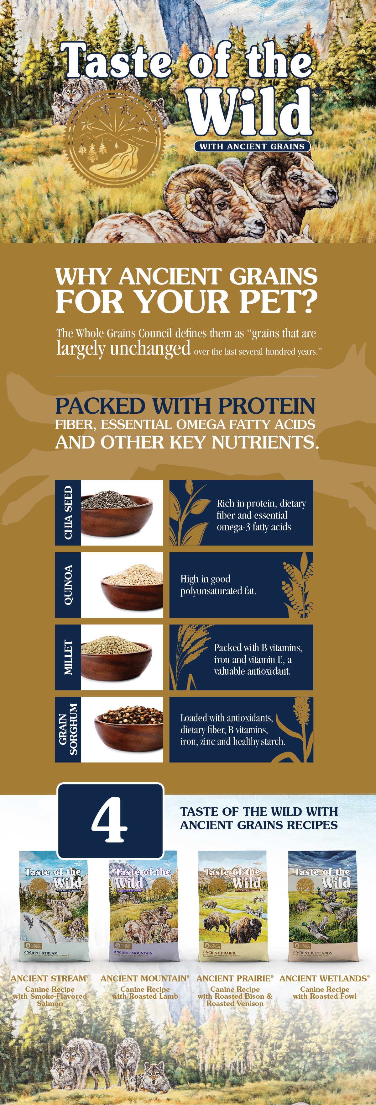 Why Ancient Grains for Your Pet Infographic