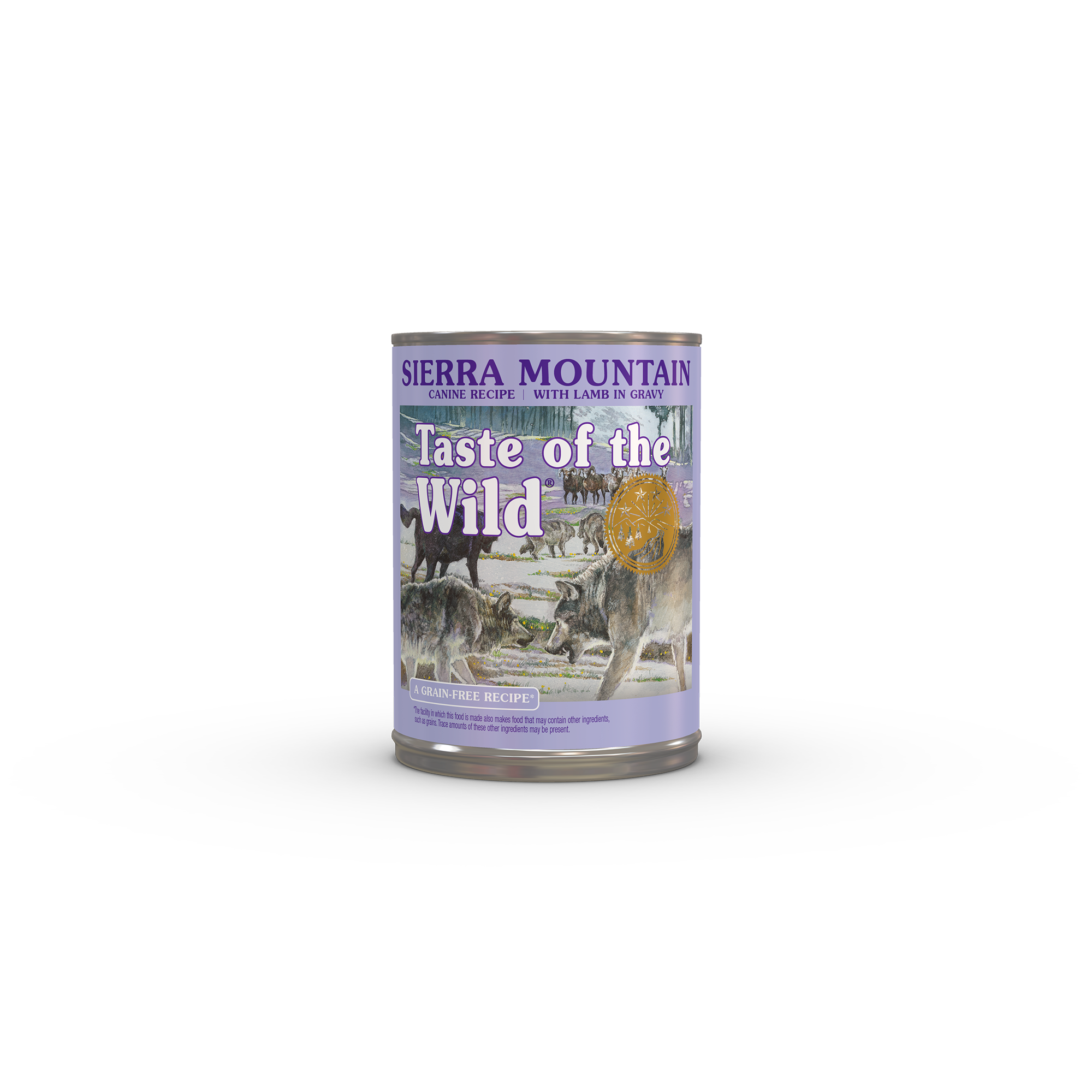 Taste of the Wild Grain-Free Canned Sierra Mountain Canine Recipe with Lamb in Gravy package