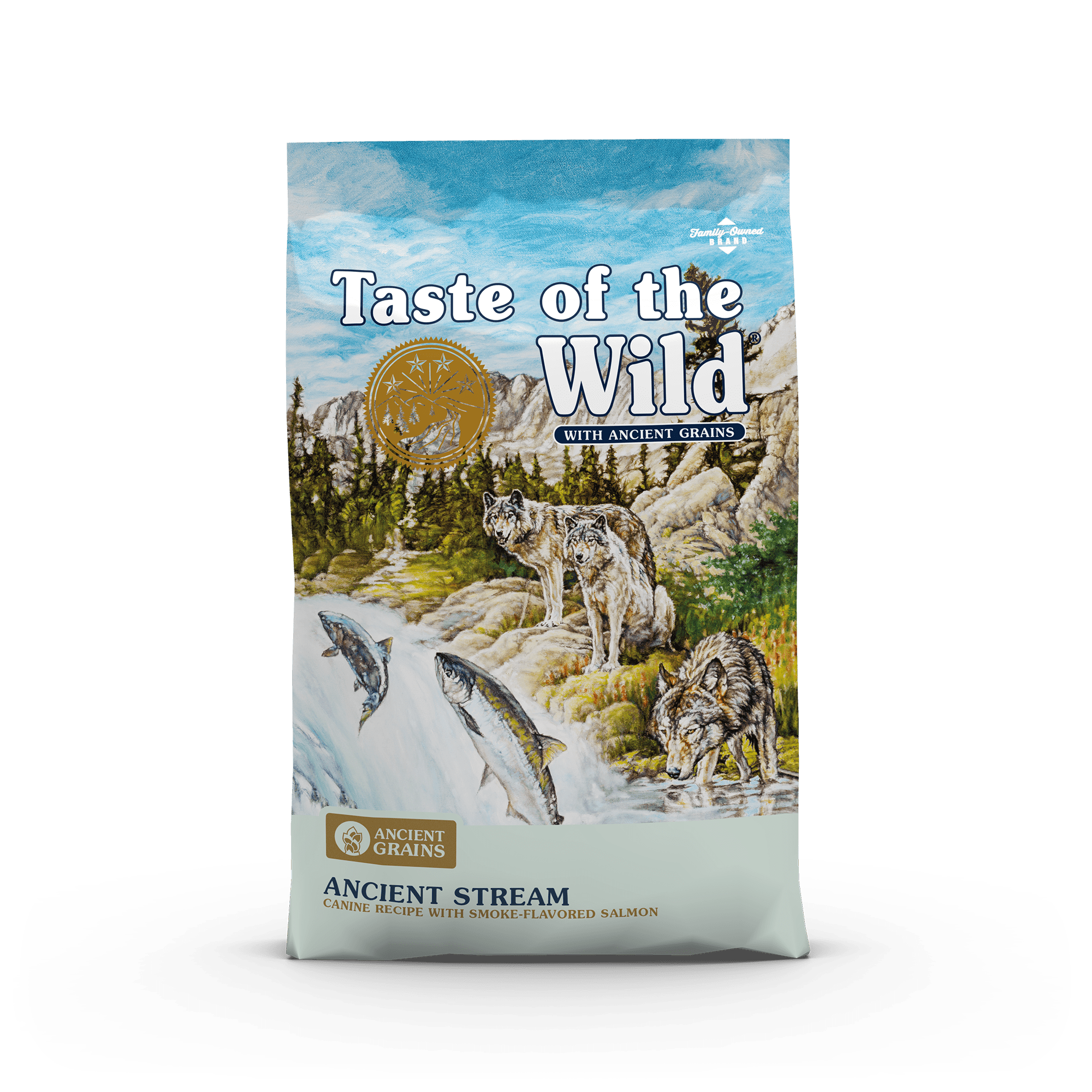 Taste of the Wild Ancient Stream Canine Recipe with Smoke-Flavored Salmon package