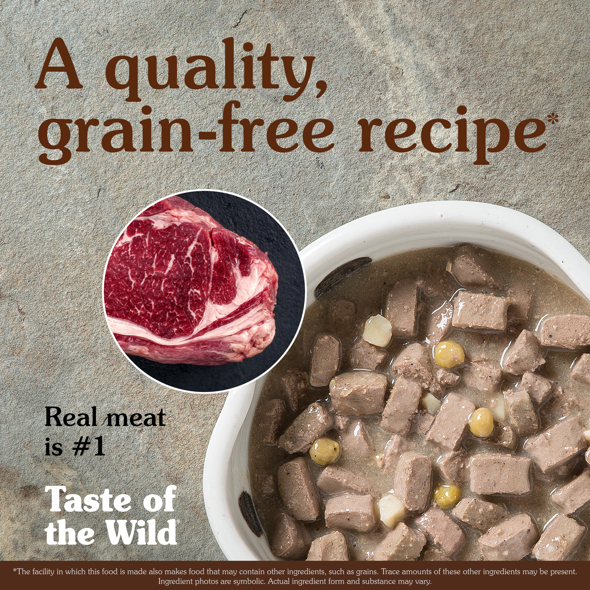 High Prairie Canine Recipe with Bison in Gravy in a White Bowl | Taste of the Wild