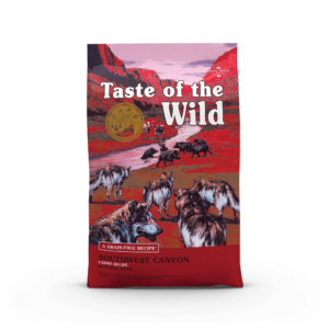 The front of a bag of Southwest Canyon Canine Recipe with Wild Boar.