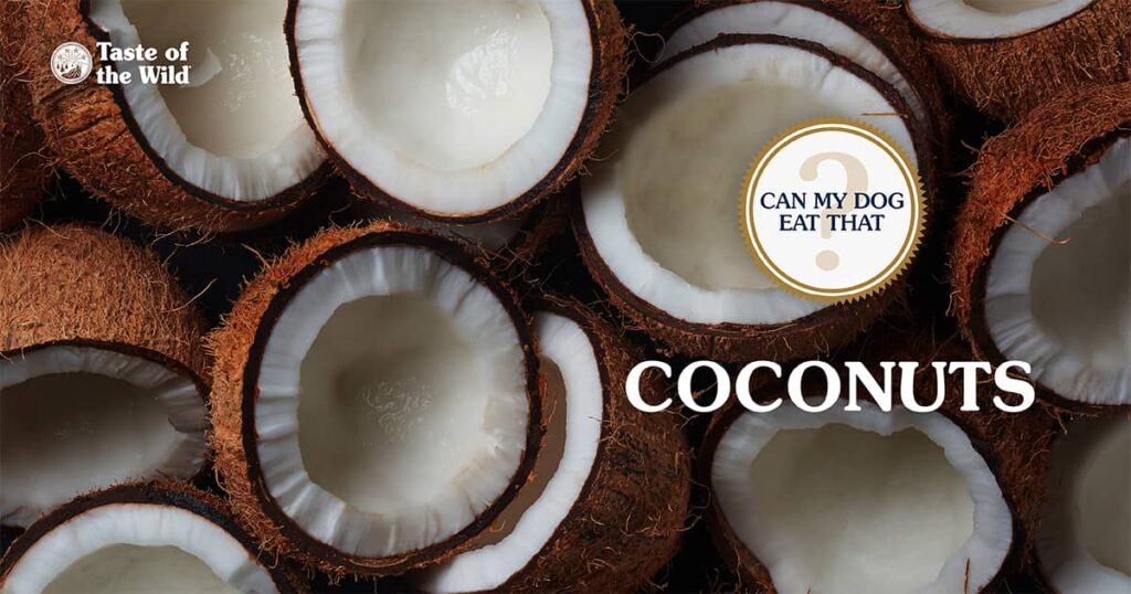 A close-up of a pile of coconuts cut in half.